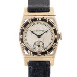A RARE GENTLEMAN'S SIZE 14K SOLID YELLOW GOLD HAMILTON "PIPING ROCK" WRIST WATCH CIRCA 1950, WITH