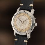 A RARE GENTLEMAN'S SIZE STAINLESS STEEL TISSOT NAVIGATOR WORLDTIME WRIST WATCH CIRCA 1950s Movement: