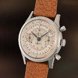 A RARE GENTLEMAN'S LARGE SIZE STAINLESS STEEL VETTA ERMETICO WATERPROOF CHRONOGRAPH WRIST WATCH