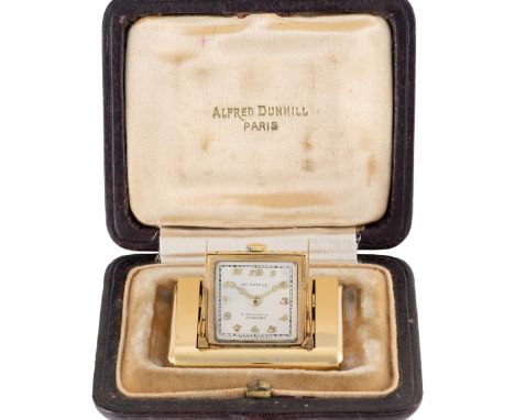 A RARE 18K SOLID GOLD TAVANNES CHRONOMETER PURSE WATCHCIRCA 1930s, MADE FOR DUNHILL PARIS, ACCOMPANIED BY ITS ORIGINAL ALFRED