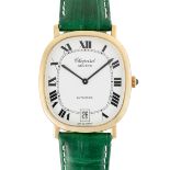 A GENTLEMAN'S SIZE 18K SOLID GOLD CHOPARD AUTOMATIC "ELLIPSE" WRIST WATCH CIRCA 1980s, REF. 2105