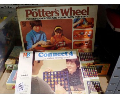 Shelf of board games and jigsaws. Not available for in-house P&amp;P 