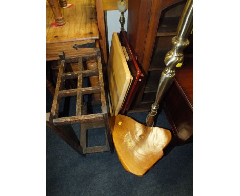 A SELECTION OF FURNITURE TO INCLUDE A STICK STAND ETC (5)