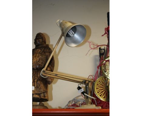 A HERBERT TERRY AND SONS ANGLE POISE LAMP ON BASE 