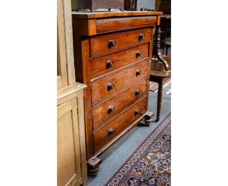 A Victorian mahogany Scotch chest, 122cm by 61cm by 149cm
