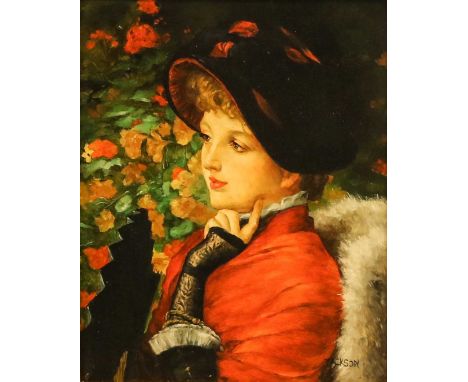 *Jackson (20th century) After James Tissot (1836-1902)"A Type of Beauty" - Portrait of an elegant lady, head and shoulders we