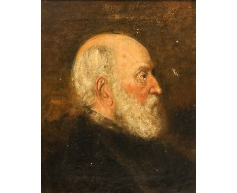 British School (19th/20th century)Portrait of a bearded gentleman in profile Oil on canvas, 39.5cm by 32cm