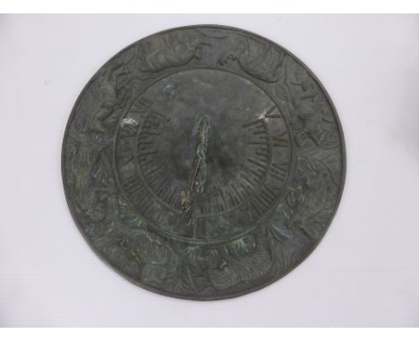 A Vintage White Swan Ltd., Sun Dial, the sun dial depicting a giraffe and other animals.