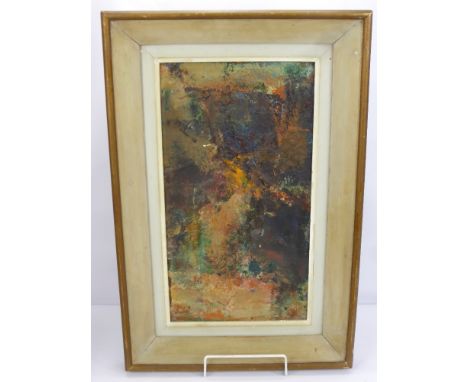 Krome Barratt, ROI British b.1924-1990 entitled "Tenth Light'; Oil on Board, signed and titled on the reverse, gallery label 