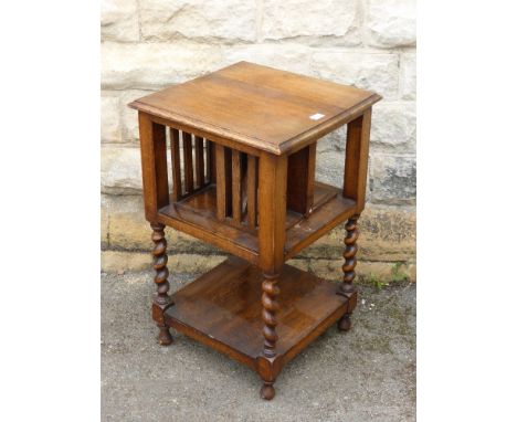 A Vintage Oak Revolving Book Case, approx 45 x 45 x 74 cms. (WF)