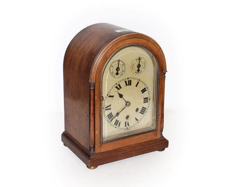 An early 20th century German quarter chiming mantel clock 