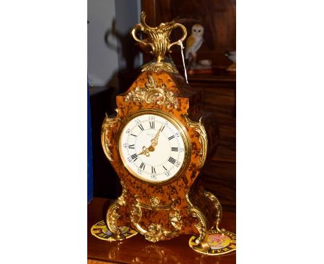 A 20th century French gilt metal mounted, striking mantel clock, dial inscribed Hour Lavigne a Paris