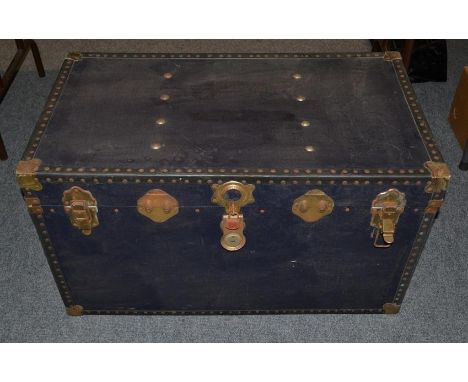 A trunk, originally belonging to David A Clayton a Diplomat working in Vietnam and Sri Lanka