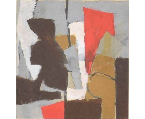 Michael Canney (1923-1999) - Abstract composition, inscribed with the artist's name verso, pencil and gouache, possibly on ti