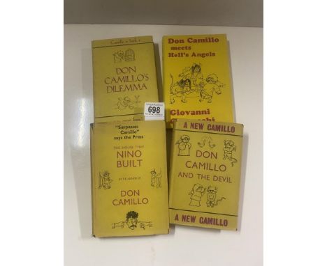 4 Dan Camillo books including 2 First editions, Published Gollancz including Don Camillo and The Devil 1957 