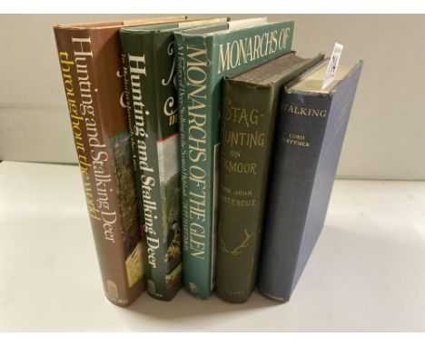 5 Books on Stacking, Stag Hunting etc including Stag Hunting By John Fortescue 1887, Stalking in Scotland and New Zealand
Lor