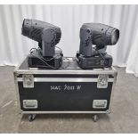 2x Martin Mac 700 wash lights with flight case - L 1200 x W 590 x H 740mm
