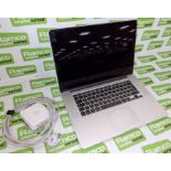 Apple MacBook Pro A1398 with PSU - 15 inch, Intel Core i7 Quad Core 2.5 GHz