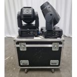 2x Martin Mac 700 wash lights with flight case - L 1200 x W 590 x H 740mm