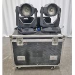 2x Clay Paky Alpha Wash TH 575 lights with flight case - L 1080 x W 870 x H 890mm