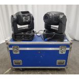 2x Martin Mac 700 wash lights with flight case - L 1200 x W 590 x H 740mm(spares and repairs)
