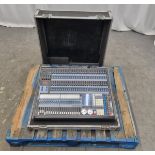 Avolites Pearl Expert Titan lighting control console with Avo key in flight case