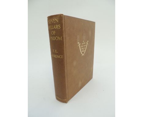 T E Lawrence 'Seven Pillars of Wisdom', First Edition published for General Circulation 1935, published by Jonathan Cape, bro