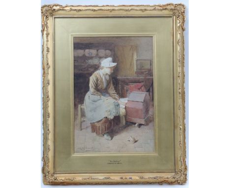 Carlton Alfred Smith (1853-1946), You Darling!, watercolours, signed and dated 1903, titled to the mount, 39cm x 27cm Provena