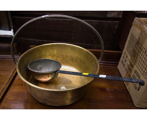 BRASS JAM KETTLE + SCOOP/LADLE