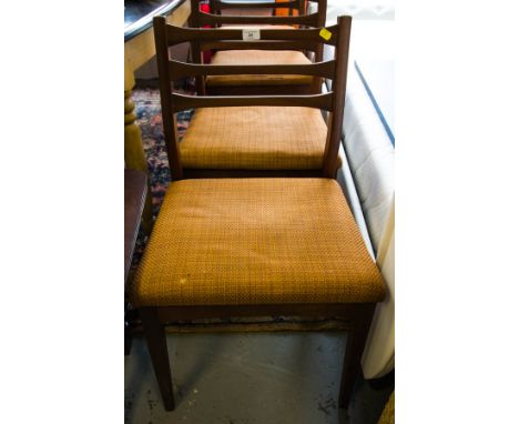 4 MAHOGANY LADDER BACK CHAIRS