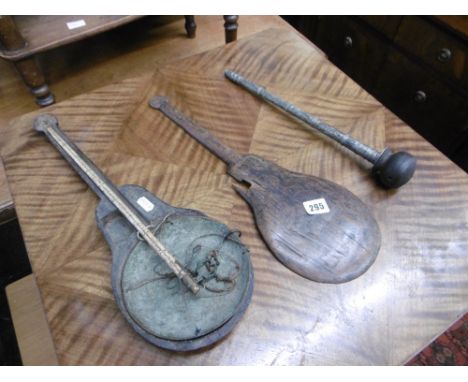 A Burmese opium pipe and scales