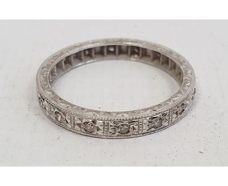 18ct white gold and diamond eternity ring, 3.2gCondition Reportring size O approx. 