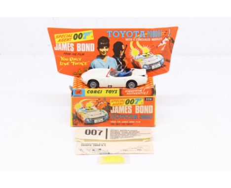 Corgi: A boxed Corgi Toys, James Bond Toyota 2000GT from the James Bond film 'You Only Live Twice', Reference No. 336. Origin