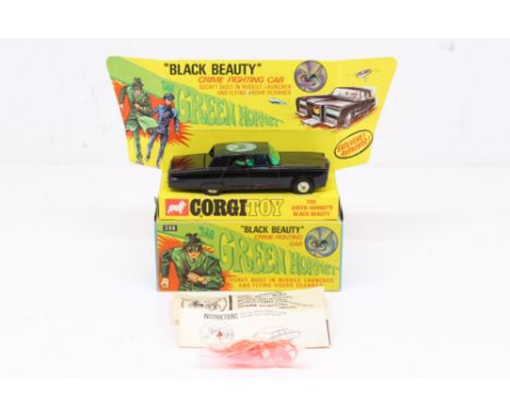 Corgi: A boxed Corgi Toys, The Green Hornet "Black Beauty" Crime Fighting Car, Reference No. 268. Original box with card disp