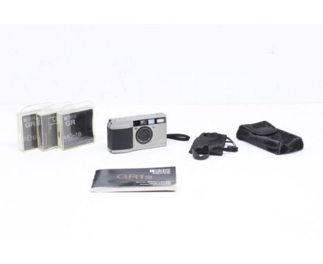 Ricoh: A Ricoh GR1s compact film camera, with GR f=28mm f 2.8 lens. In good visual condition, but untested for working order.