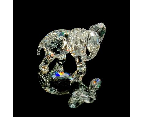 This retired Swarovski crystal elephant was part of the Rare Encounters group and is made from clear crystal, with black eyes