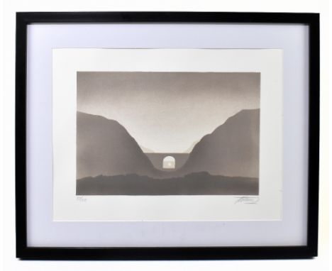 TREVOR GRIMSHAW (1947-2001); a signed limited edition lithograph, 'Aquaduct', 37/50, signed lower right, 40 x 30cm, framed an