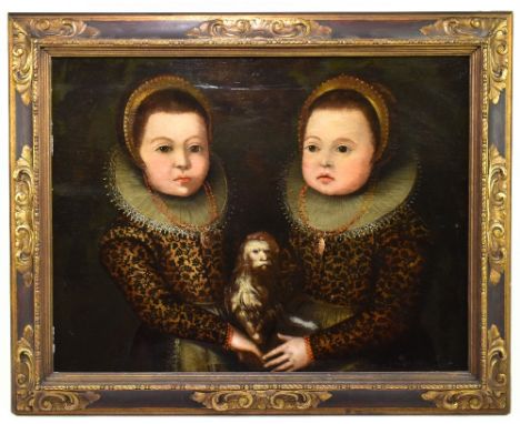 CIRCLE OF GORTZIUS GELDORP (Flemish, 1553-1618); oil on panel, double portrait of noble sisters, inscribed '**ASV SVA/FV M/ A