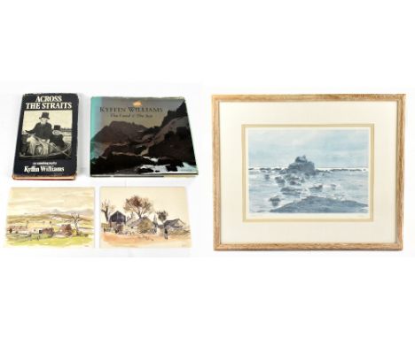 SIR KYFFIN WILLIAMS RA (1918-2006); limited edition colour print, 'Across the Straits', initialled in pencil, 65/750, 26.5 x 