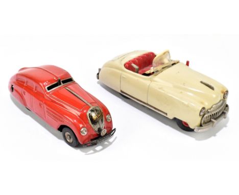 SCHUCO; two tinplate clockwork vehicles comprising a Radio 4012 musical car and a 1750 car (2).PROVENANCE: The Collection of 