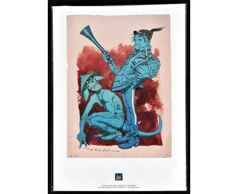 AFTER JAMIE HEWLETT; a coloured limited edition print from the edition of 40, no. 97/40 and printed in 2015, 32.5 x 23.5cm, u