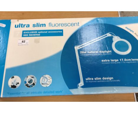 A boxed Ultra Slim fluorescent magnifying daylight lamp 