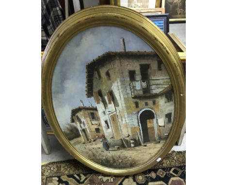 A collection of various paintings including PETER ELMS "The allotment shed Charlton", oil on board, unsigned, inscribed verso