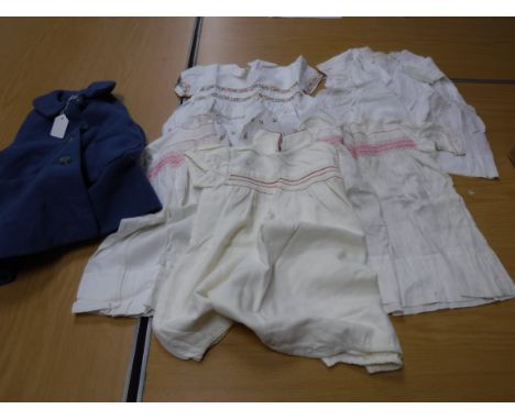 A box of assorted 20th Century childrens' clothes, vintage and other baby's and childrens' clothes, to include smocked dresse