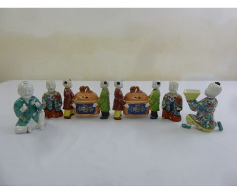 Six Chinese ceramic figural groups