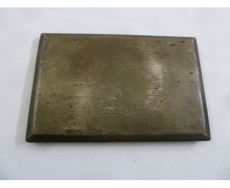 Silver engine turned cigarette case of customary form