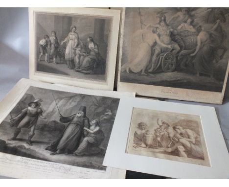 FRANCESCO BARTOLOZZI (1727-1815). 'Triumph of Mercy', 'Cornelia', 'Mother of The Gracchi', 'Prospero disarming Ferdinand' and