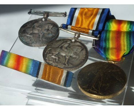 TWO WORLD WAR ONE MEDALS AWARDED TO 95270 T. SJT. G. W. ASTLE. R.A.M.C., comprising 1914-1918 George V British War silver med