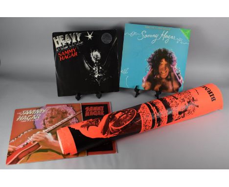 A Collection of 4 Sammy Hagar Autographed Records To Comprise 'Street Machine', 'Heavy Metal' 12" Single, 'Loud &amp; Clear' 