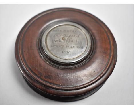 A Commemorative Circular Snuff Box, Made to Raise Funds for the Rebuilding of York Minster Which Burnt Down in 1840 
